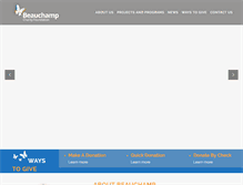 Tablet Screenshot of beauchampcharity.org